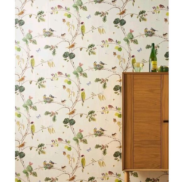 ANTHROPOLOGIE SANDERSON WOODLAND CHORUS Wallpaper New Open Box Single Roll - Picture 1 of 4